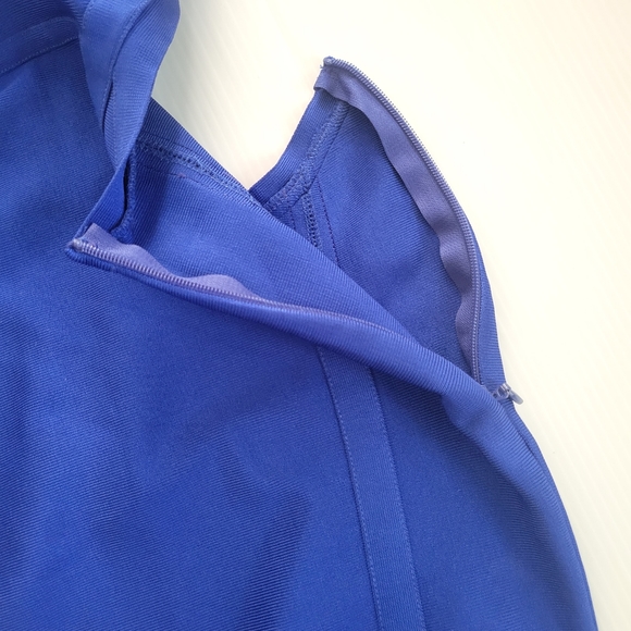 House of CB Sexy Bandage Gown Cocktail Maxi Dress Cornfield Blue - Picture 15 of 16